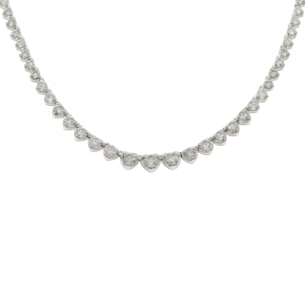 PT900 ハート ダイヤモンド ネックレス 10.00CT
