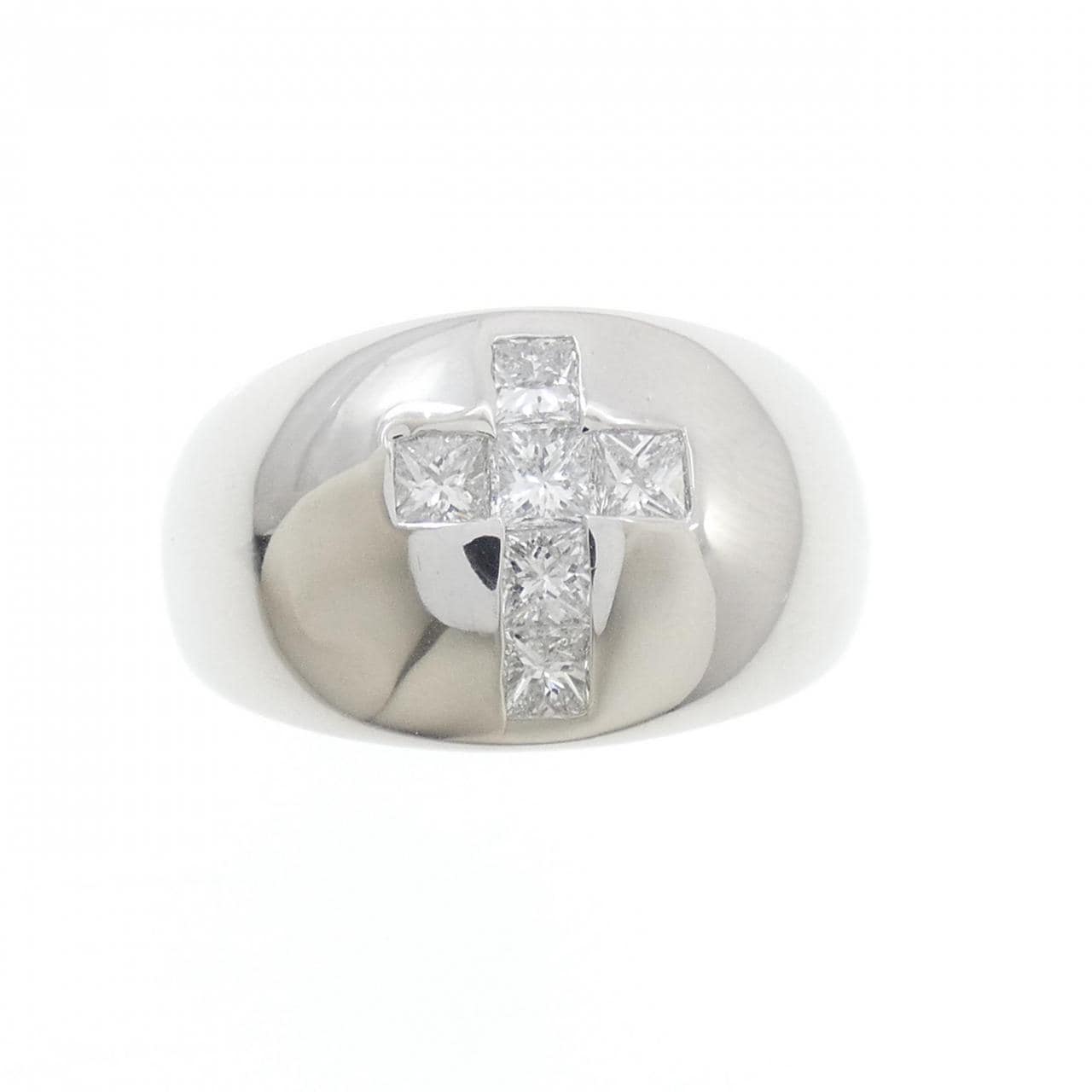 PT900 クロス ダイヤモンド リング 0.70CT