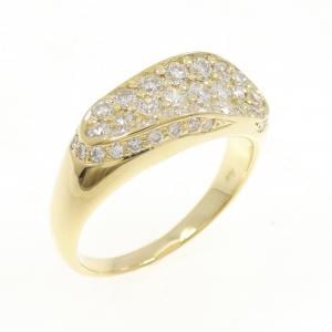 K18YG パヴェ ダイヤモンド リング 0.80CT