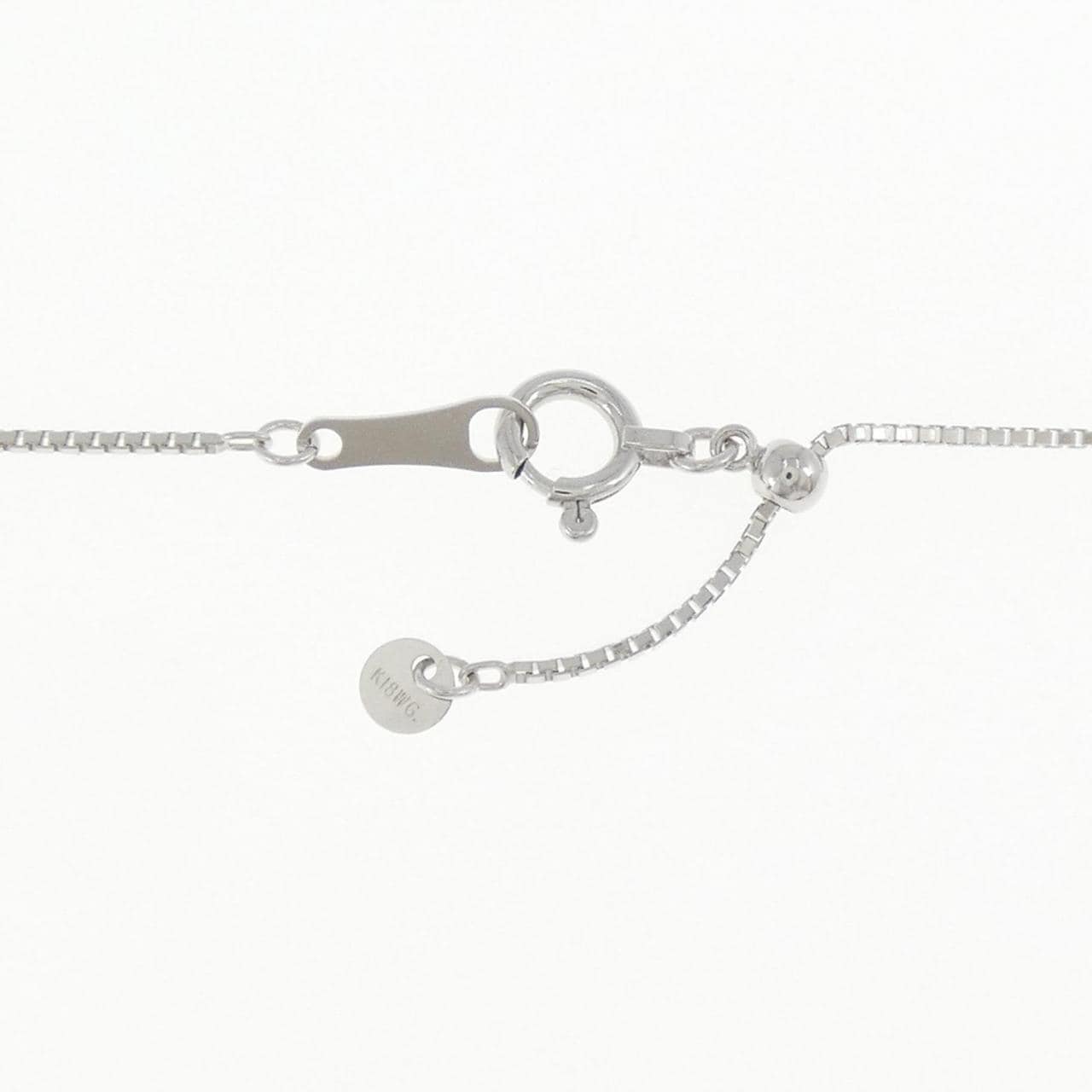 K18WG铺路钻石项链1.00CT