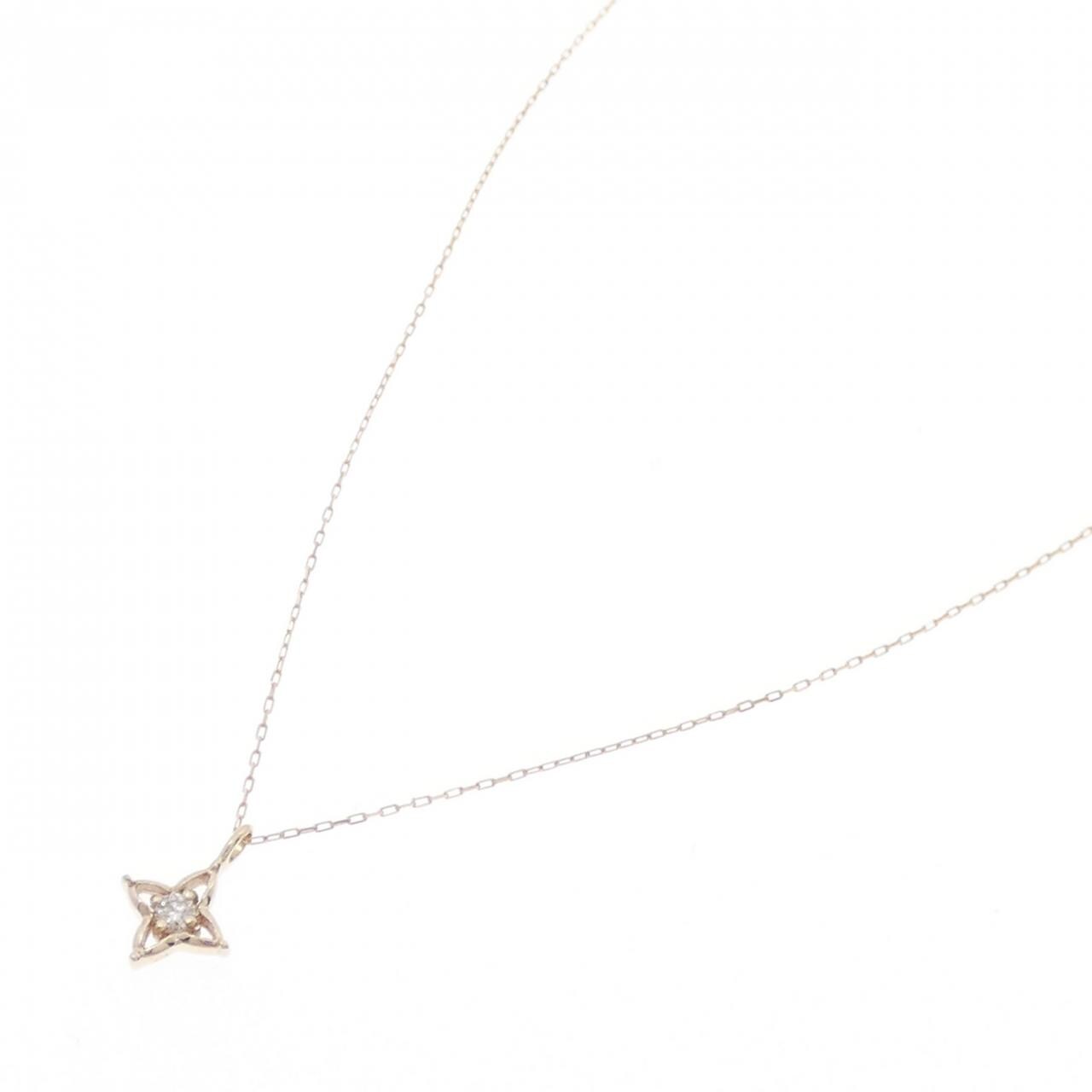 【新品】K10YG ダイヤモンド ネックレス 0.03CT