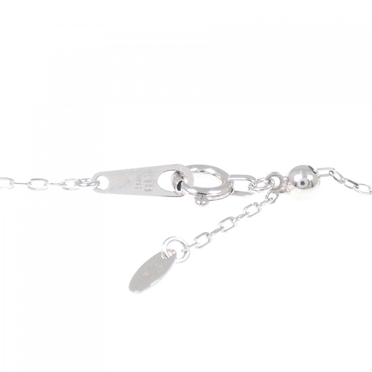 K18WG クロス ダイヤモンド ネックレス 0.50CT
