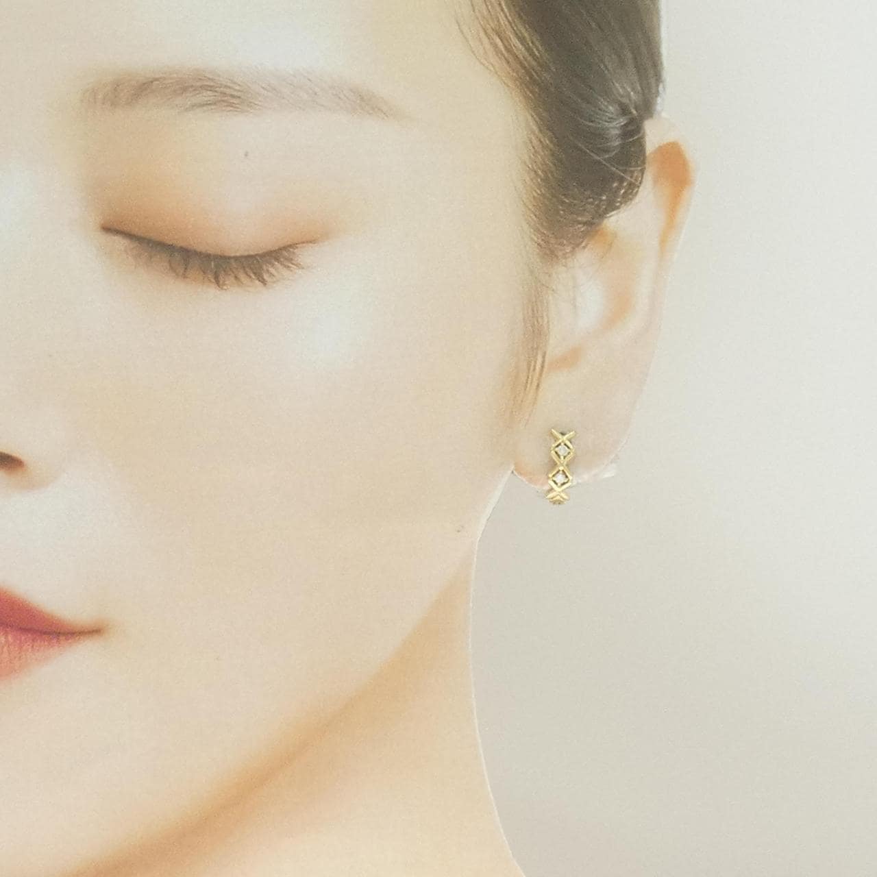 K18YG ダイヤモンド ピアス 0.10CT