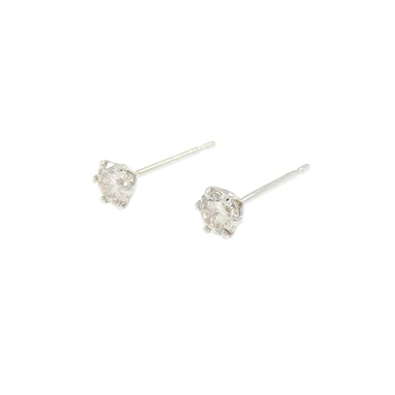 PT900 ソリティア ダイヤモンド ピアス 0.30CT