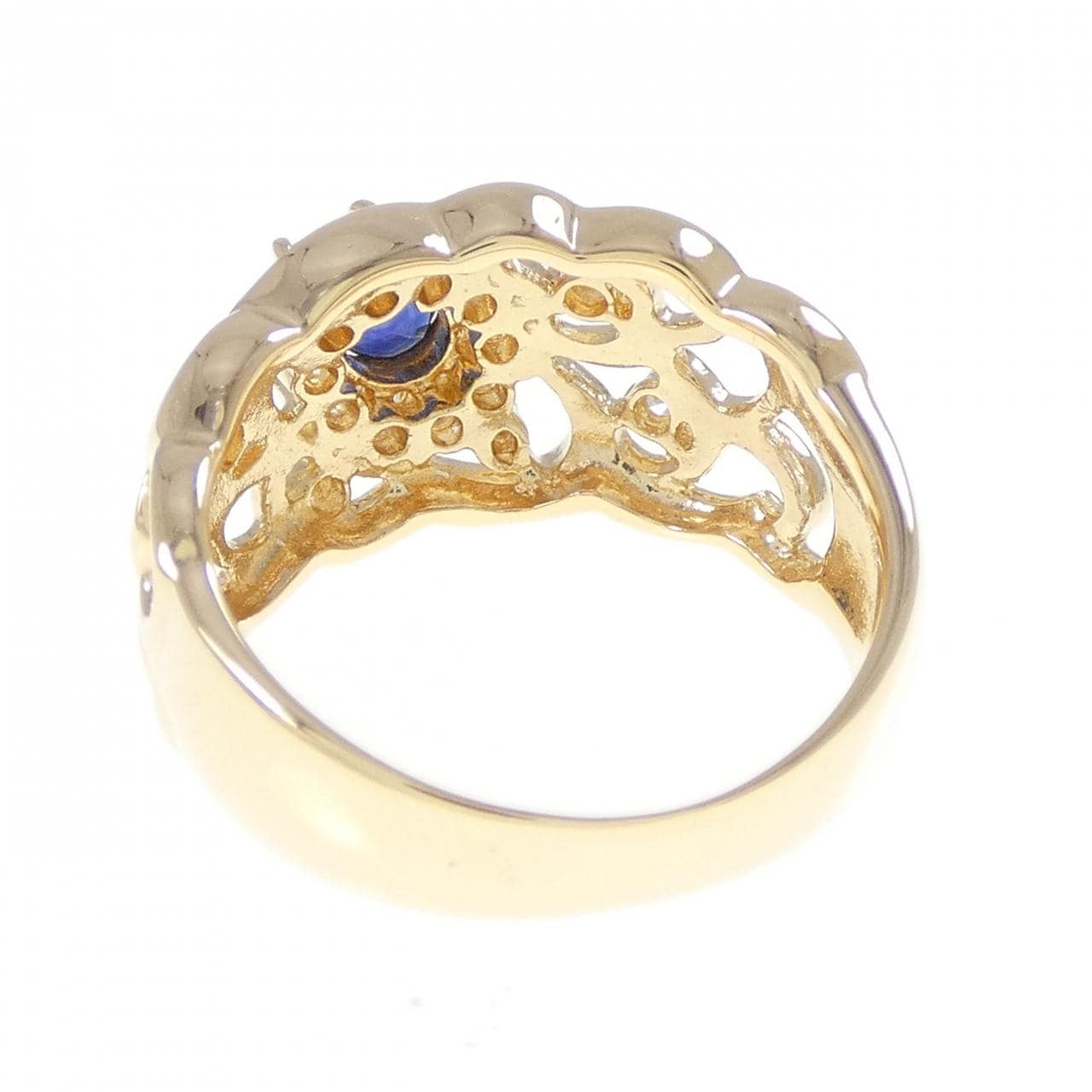 K18YG サファイヤ リング 0.52CT