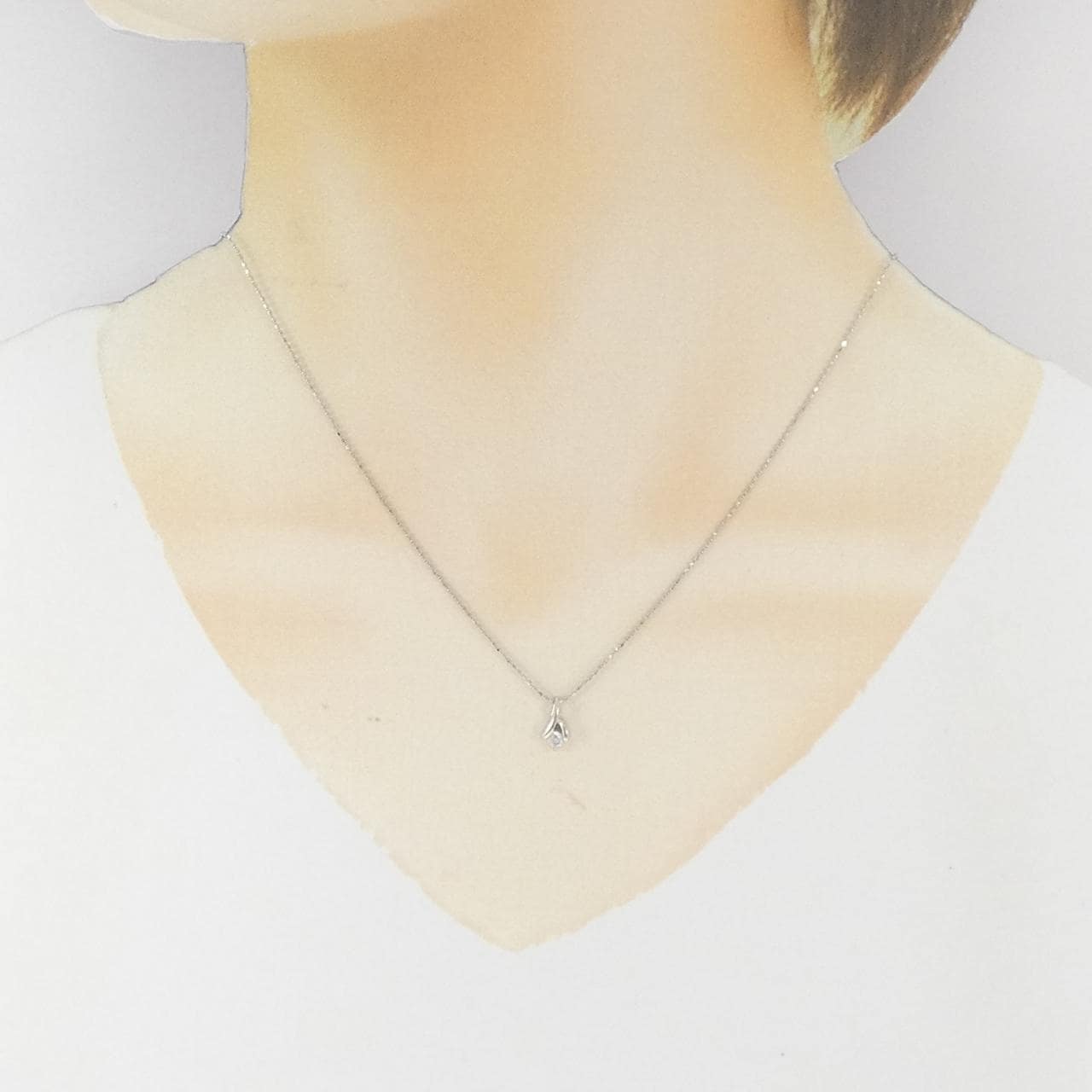 PT900/PT850 ダイヤモンド ネックレス 0.10CT
