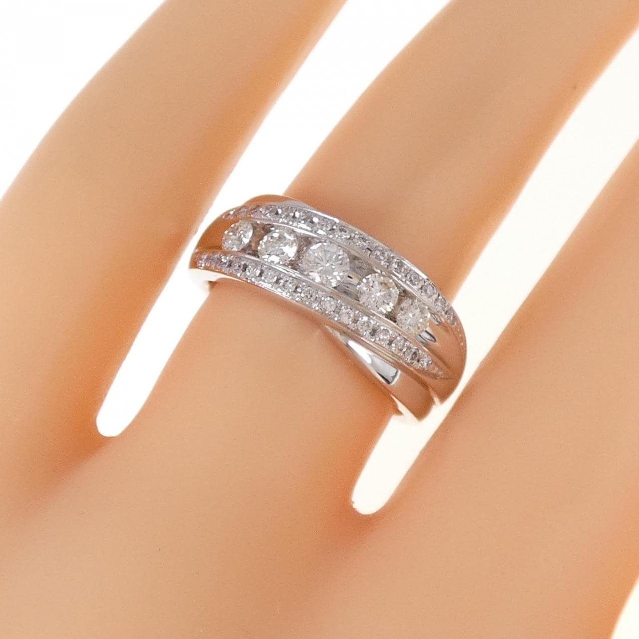 K18WG ダイヤモンド リング 0.50CT