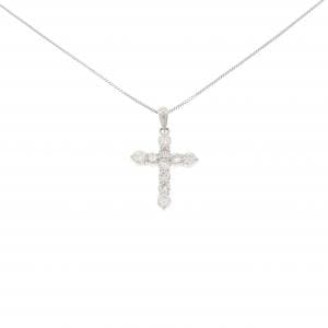 PT900/PT850 クロス ダイヤモンド ネックレス 1.00CT