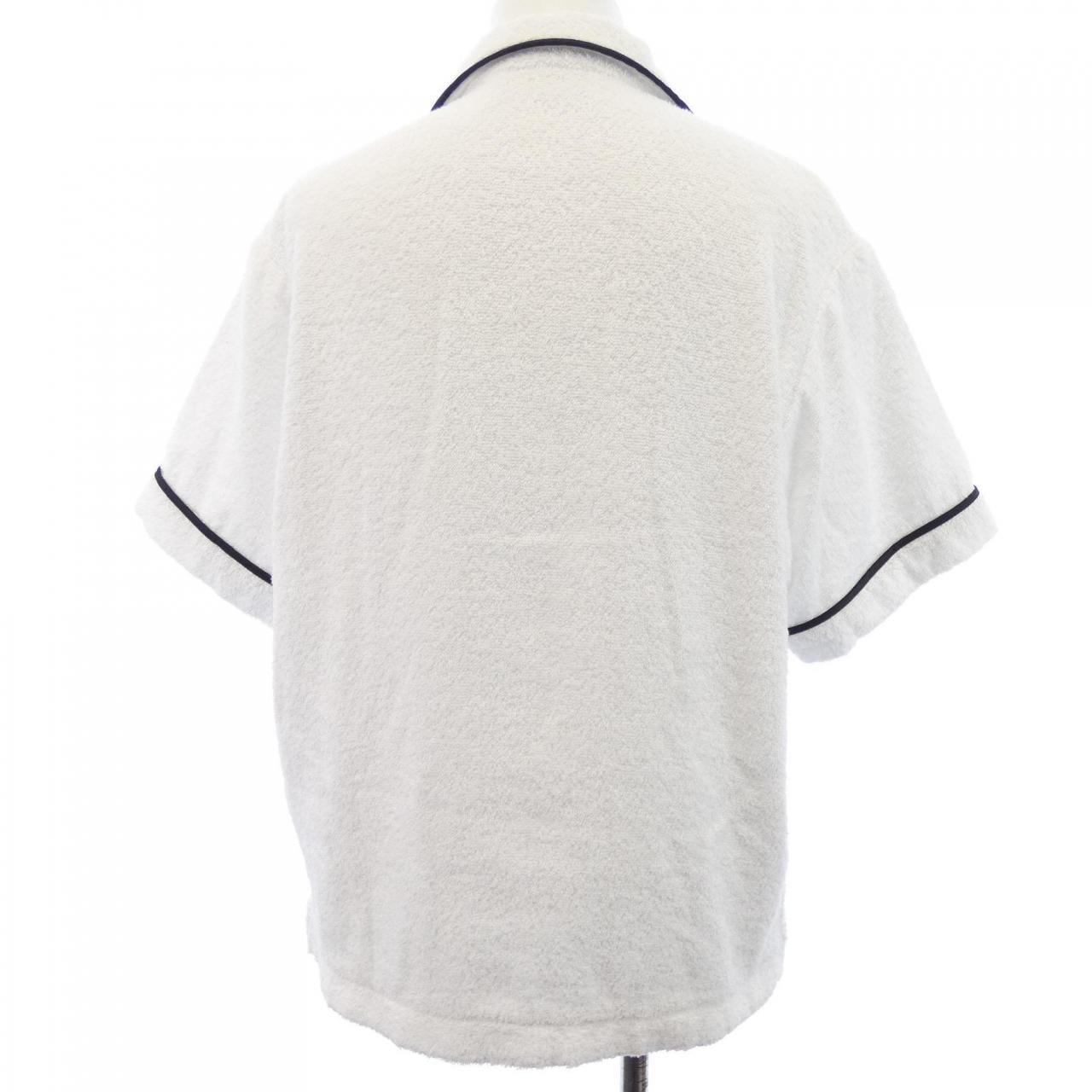 プラダ PRADA トライアングルロゴ コットンテリー ボウリングシャツ SC559 S212 1ZR3 S／Sシャツ