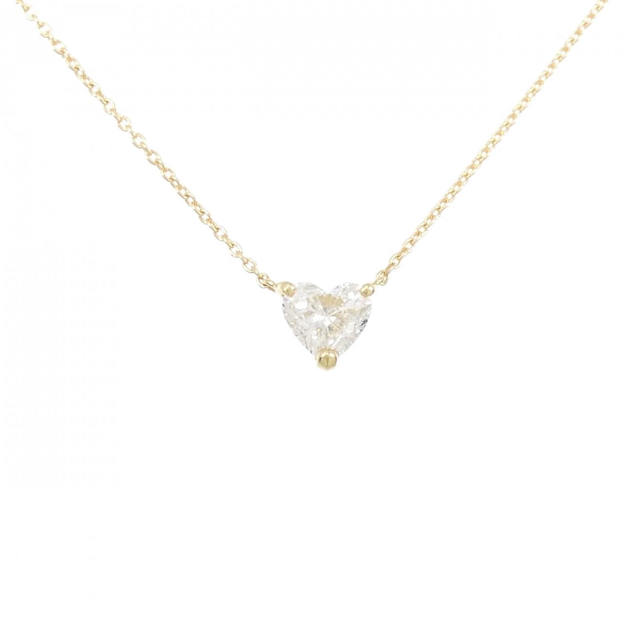 【リメイク】K18YG ダイヤモンド ネックレス 0.859CT H SI1 ハートシェイプ