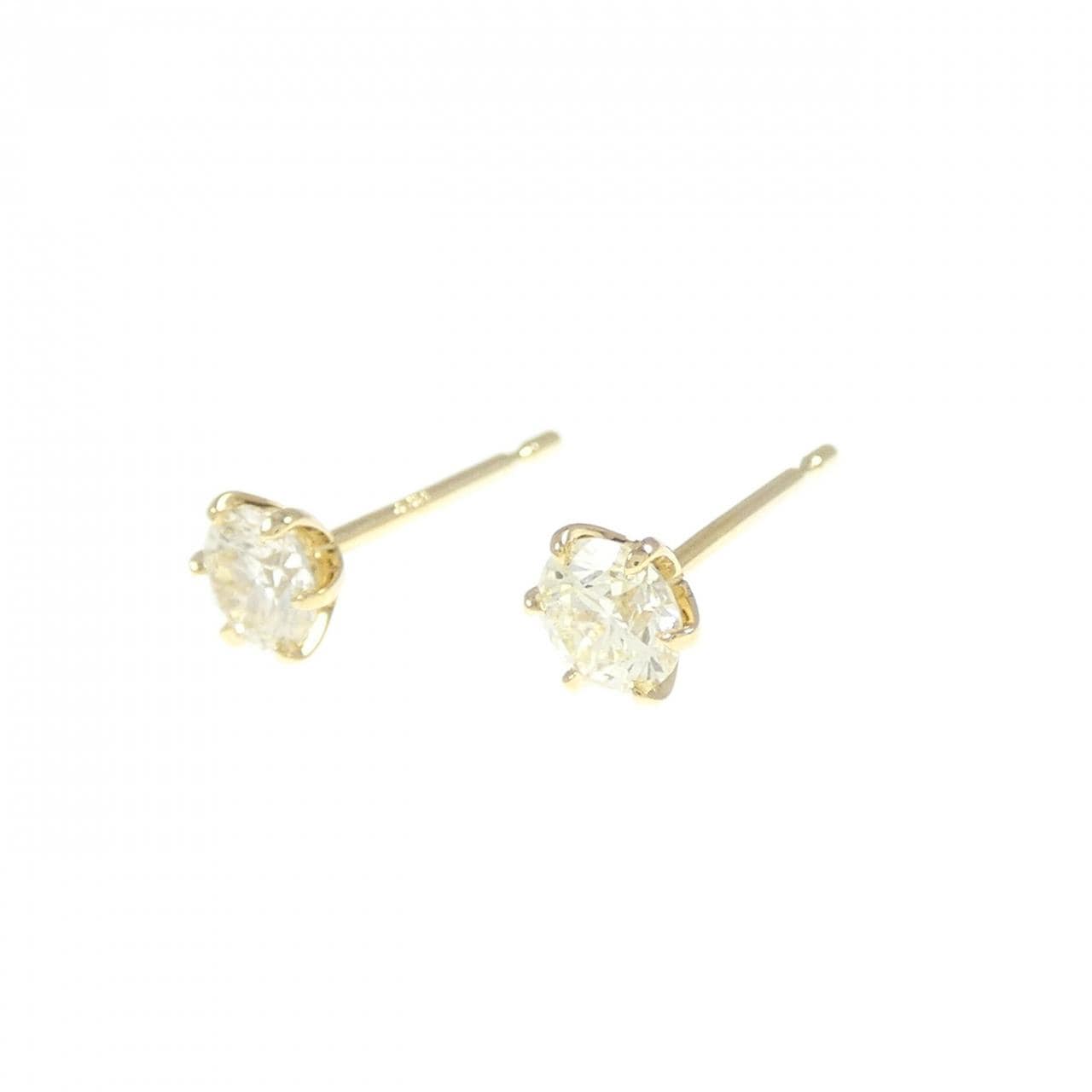 [再加工款] K18YG鑽石耳環 0.300CT 0.310CT VLY SI2 品質好