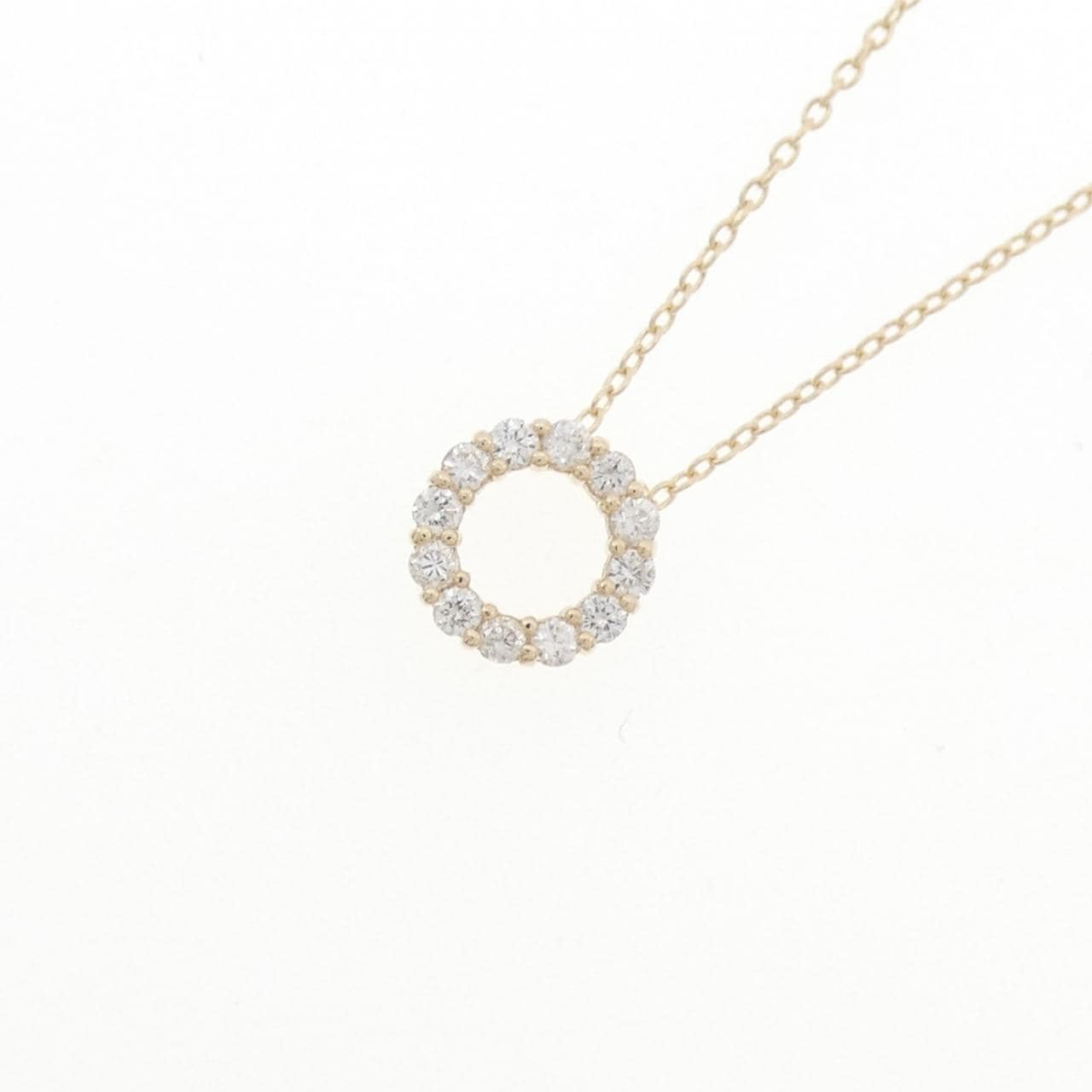 【リメイク】K10YG ダイヤモンド ネックレス 0.18CT