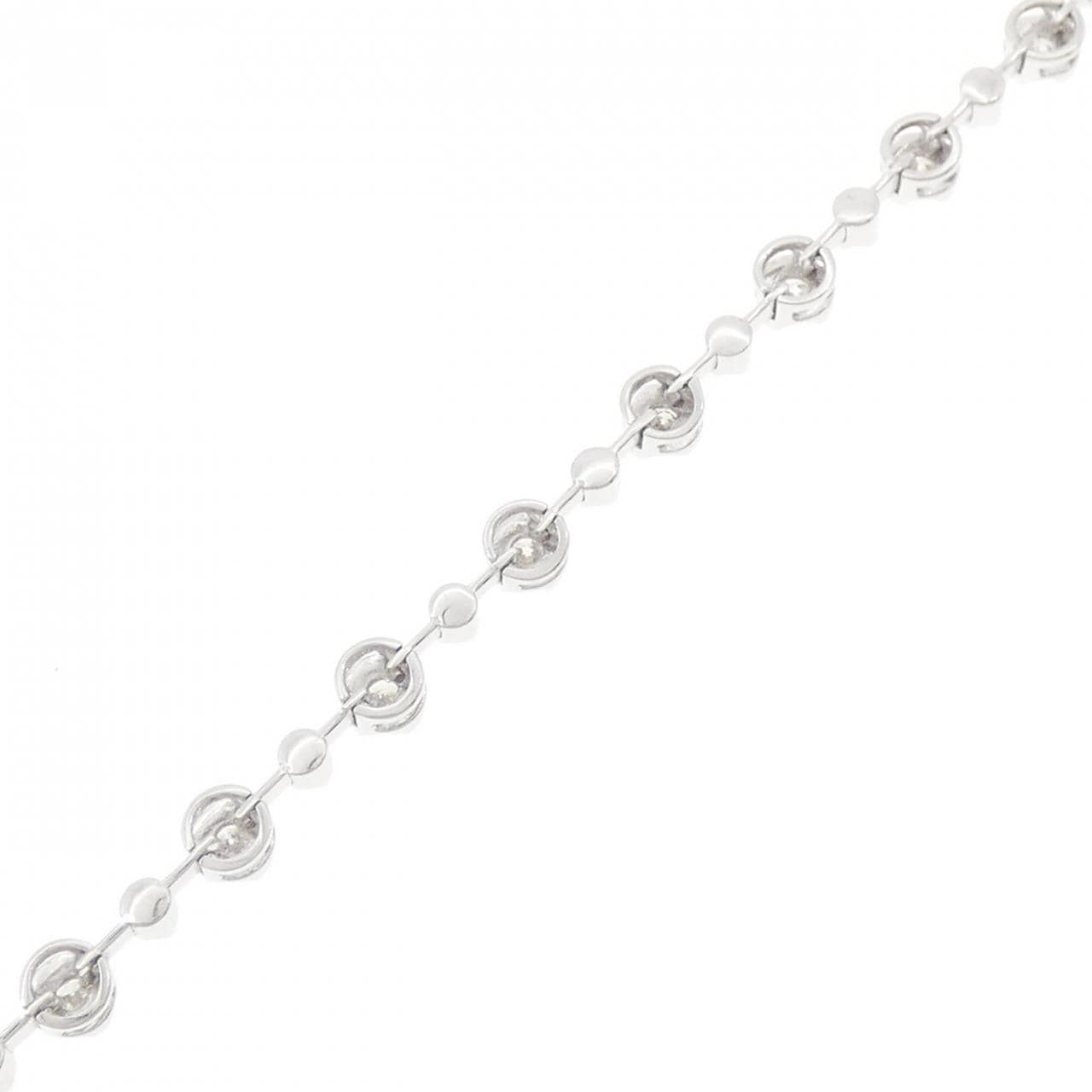K18WG ダイヤモンド ブレスレット 0.85CT