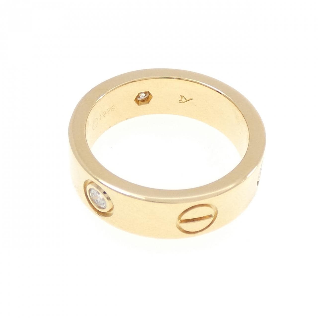 カルティエ ラブ ハーフダイヤ リング