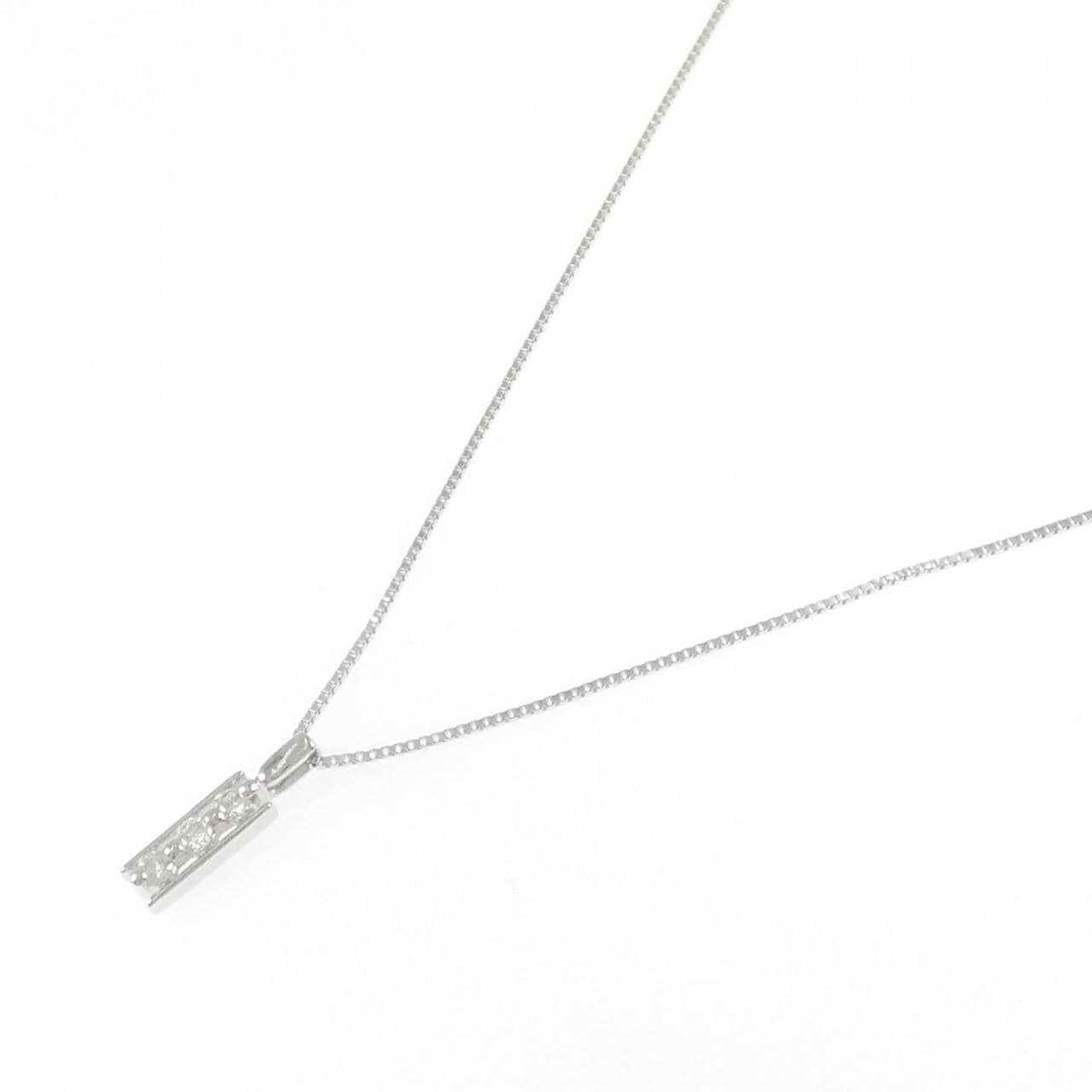 K14WG ダイヤモンド ネックレス 0.15CT