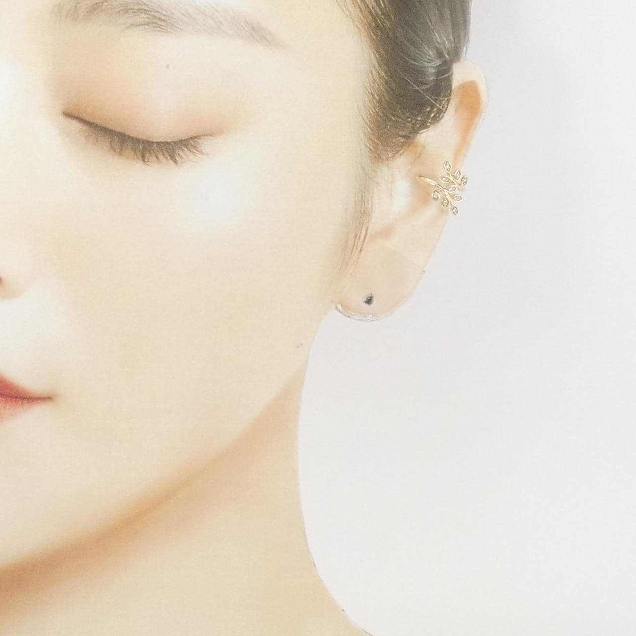 K10YG ダイヤモンド イヤーカフ 片耳