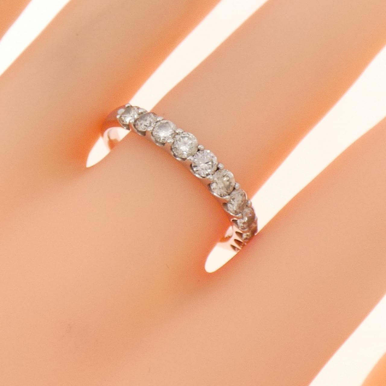 PT950 ハーフエタニティ ダイヤモンド リング 1.00CT