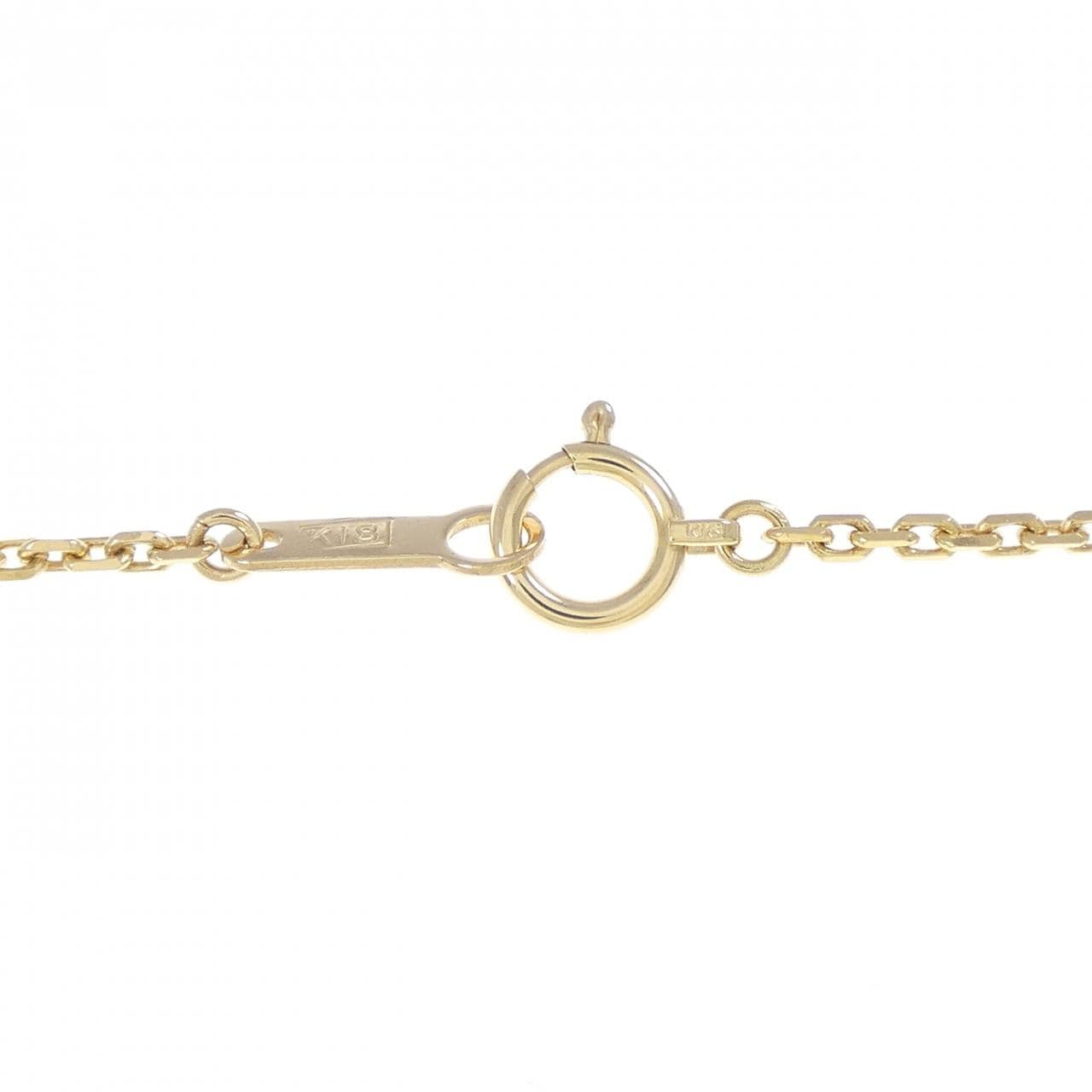 K18YG(枠) ルビー コイン ネックレス