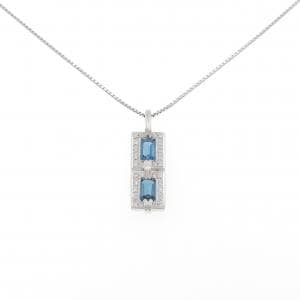 PT900/PT850 ブルートパーズ ネックレス 1.32CT
