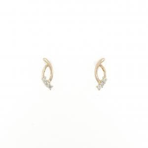 K18PG ダイヤモンド ピアス 0.04CT