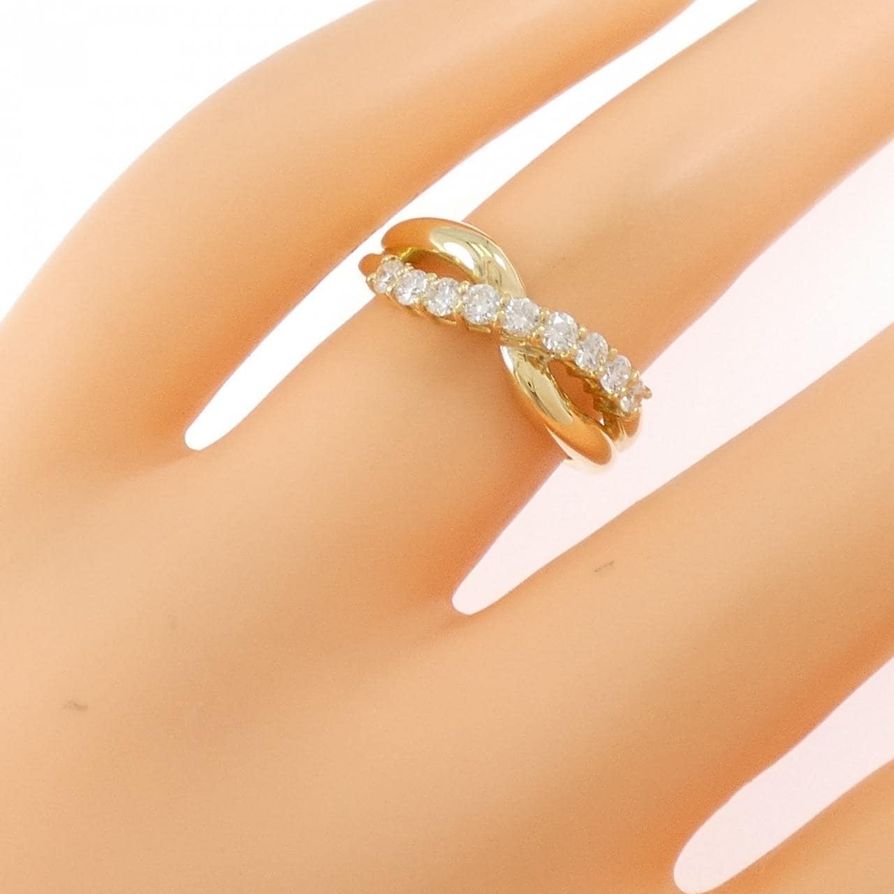 K18YG ダイヤモンド リング 0.38CT