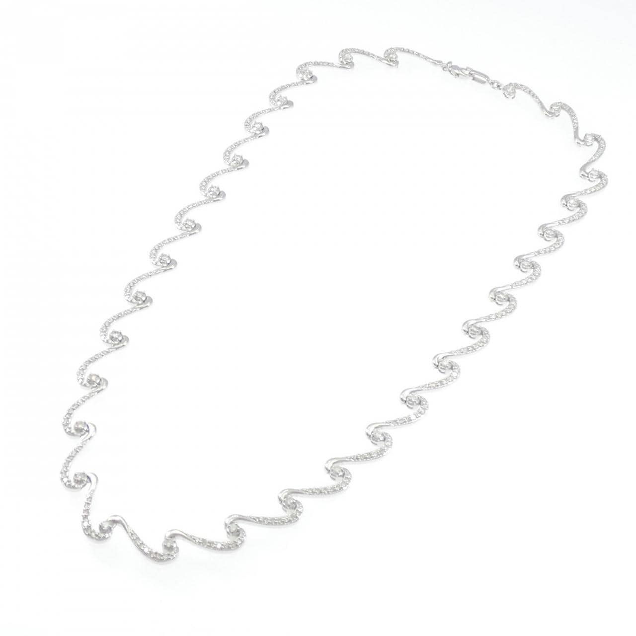 K18WG ダイヤモンド ネックレス 3.00CT