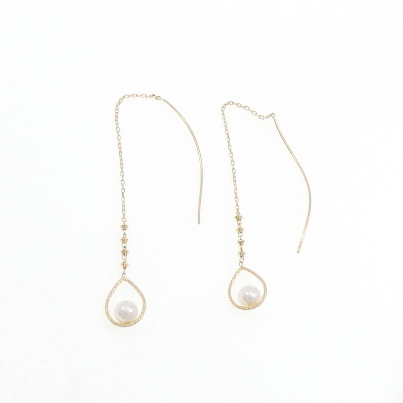 [BRAND NEW] K18YG Akoya pearl earrings 4.3mm