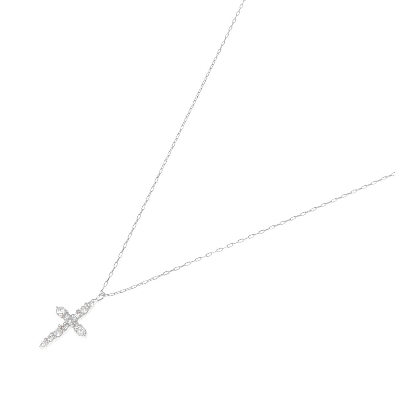 [BRAND NEW] PT Cross Diamond Necklace 0.10CT