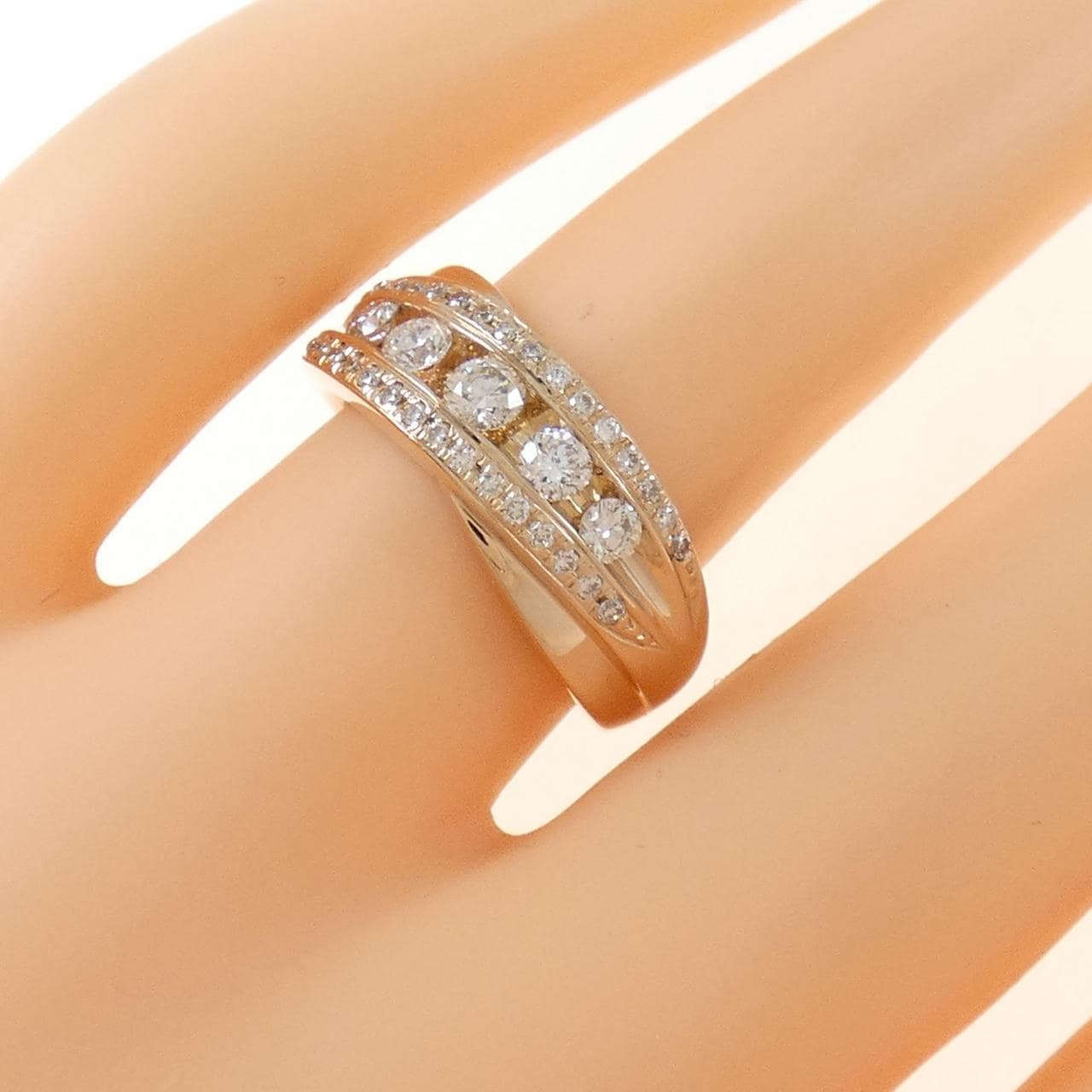 K18PG ダイヤモンド リング 0.50CT