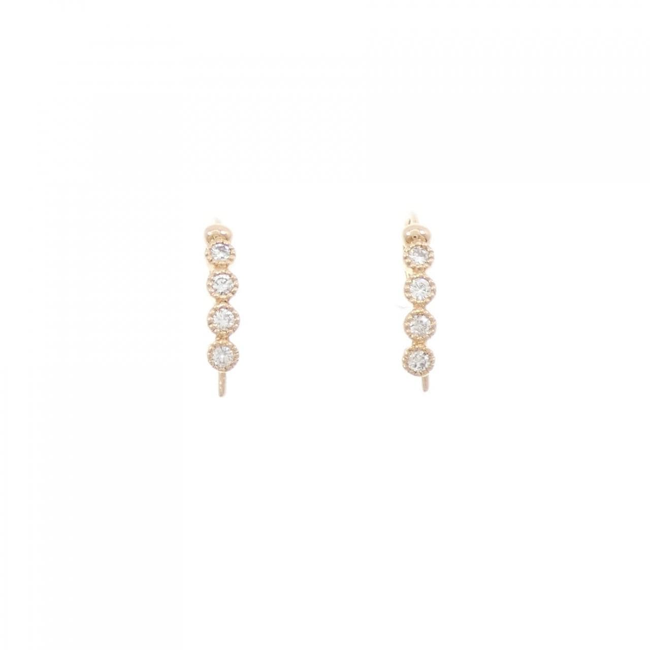 K18PG ダイヤモンド ピアス 0.150CT
