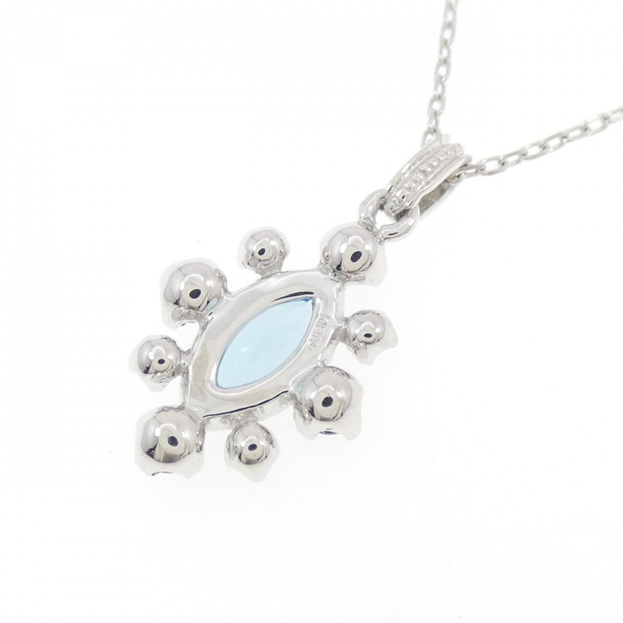 K18WG ブルートパーズ ネックレス