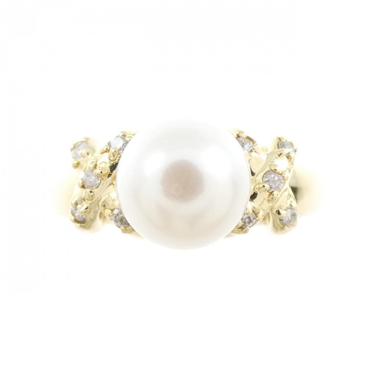 K18YG アコヤパール リング 6.8mm