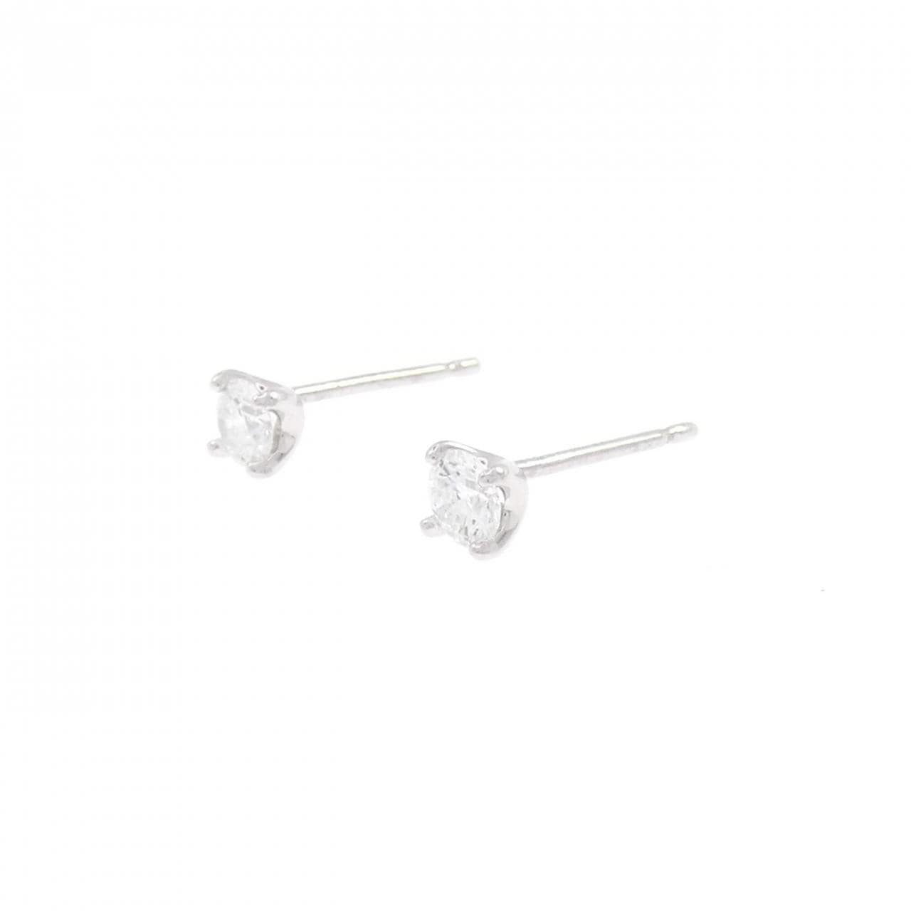 PT950/PT900 ソリティア ダイヤモンド ピアス 0.28CT