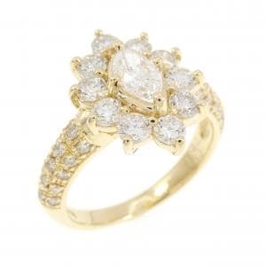 K18YG ダイヤモンド リング 0.382CT