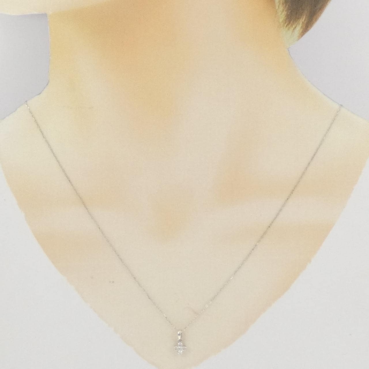 K18WG ダイヤモンド ネックレス 0.15CT