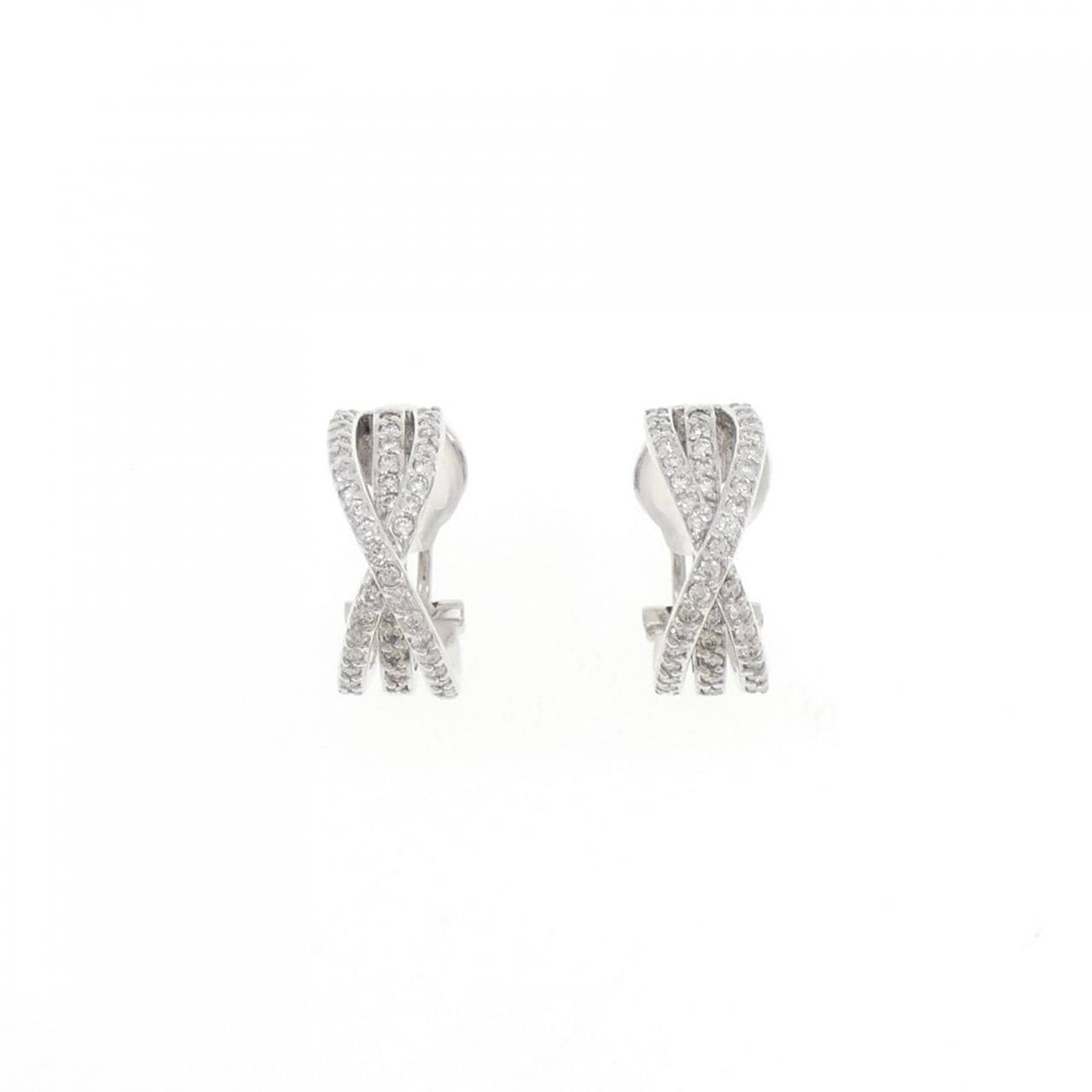 K18WG ダイヤモンド ピアス 0.50CT