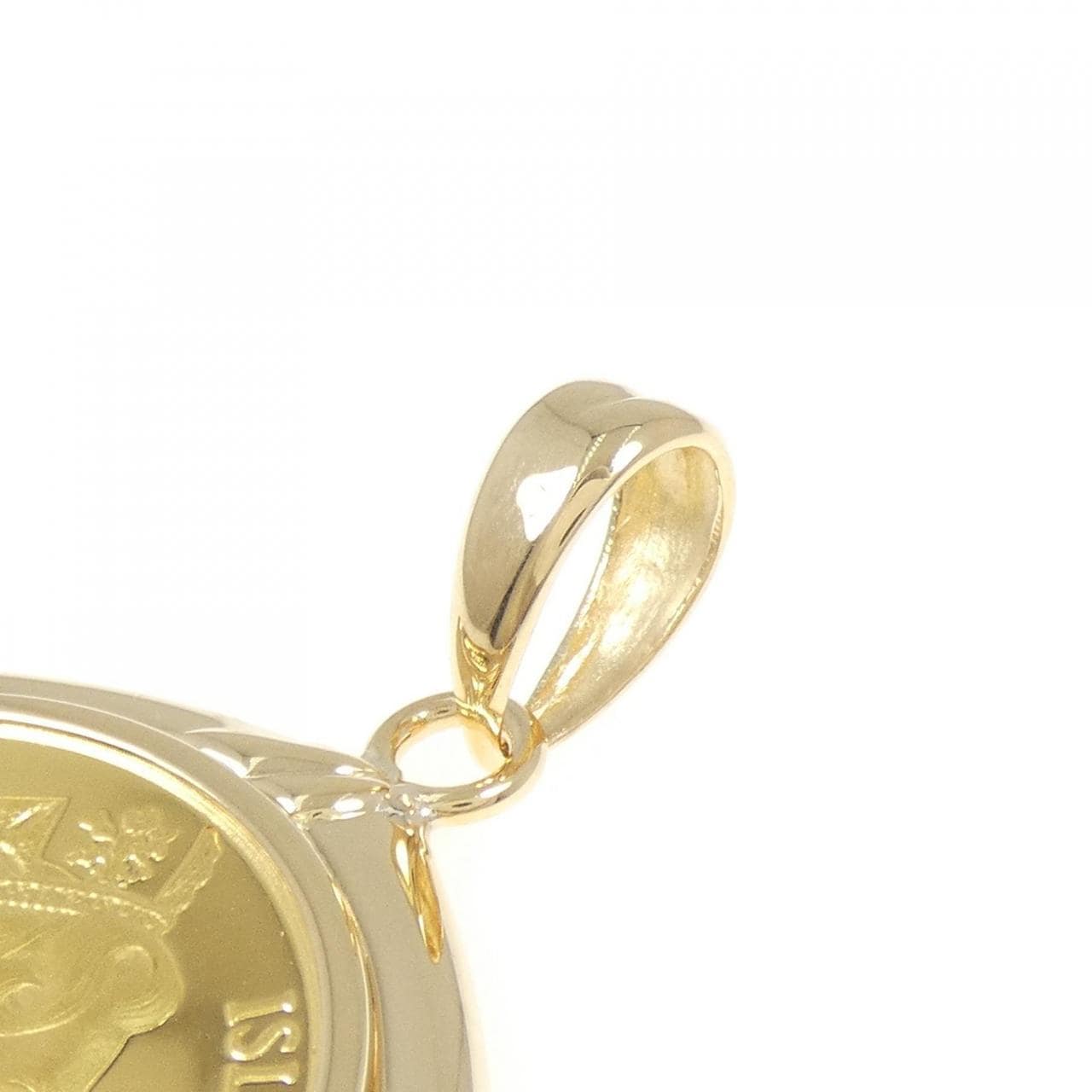 K18YG(枠) コイン ペンダント