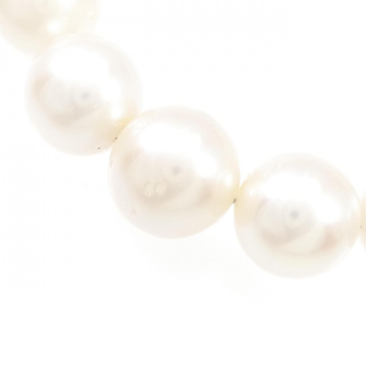 [新品] 银扣白蝶珍珠项链 12.2-16.3mm