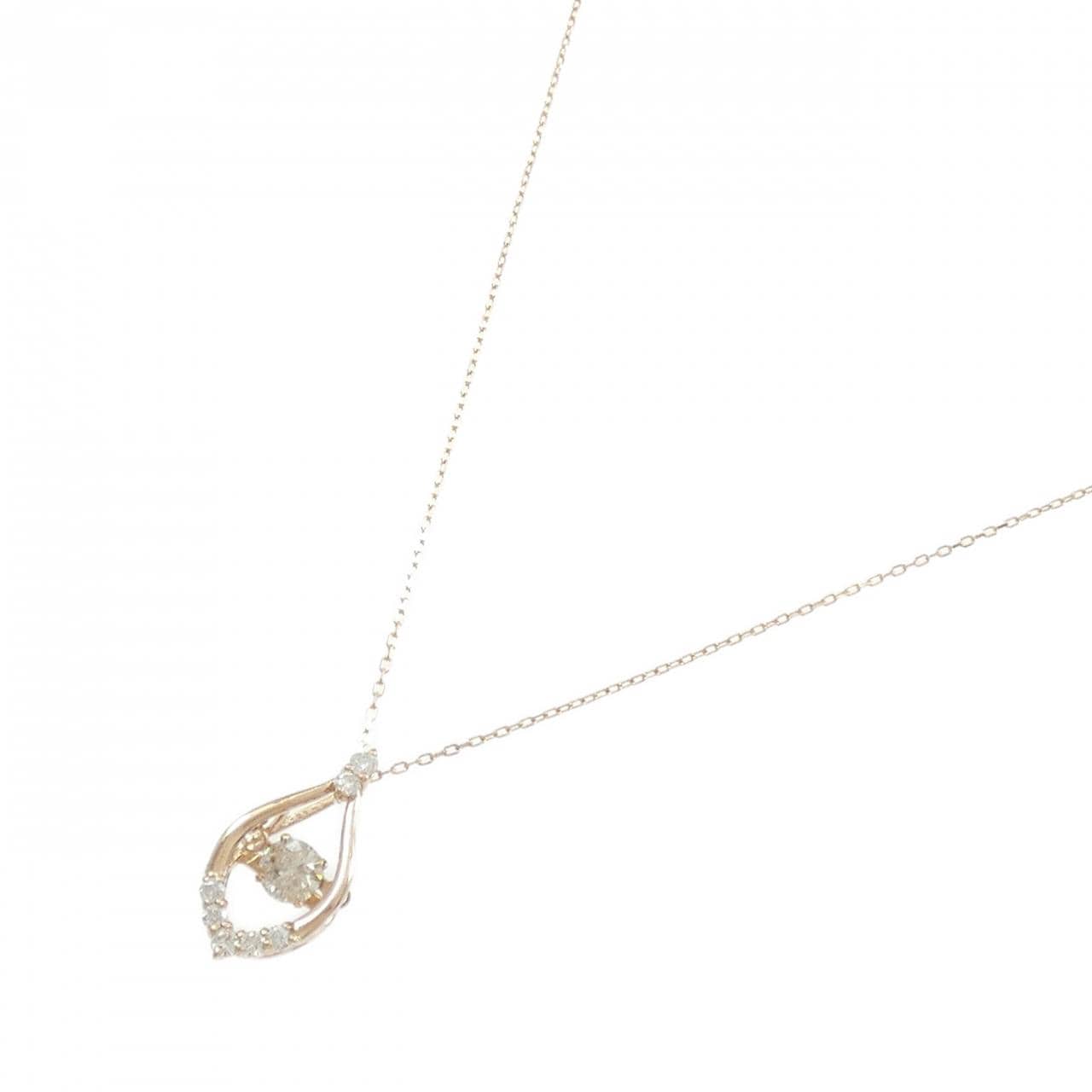 K18PG ダイヤモンド ネックレス 0.16CT