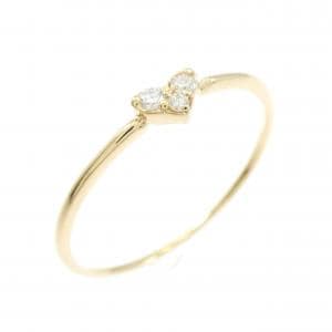【リメイク】K18YG ハート ダイヤモンド リング 0.05CT