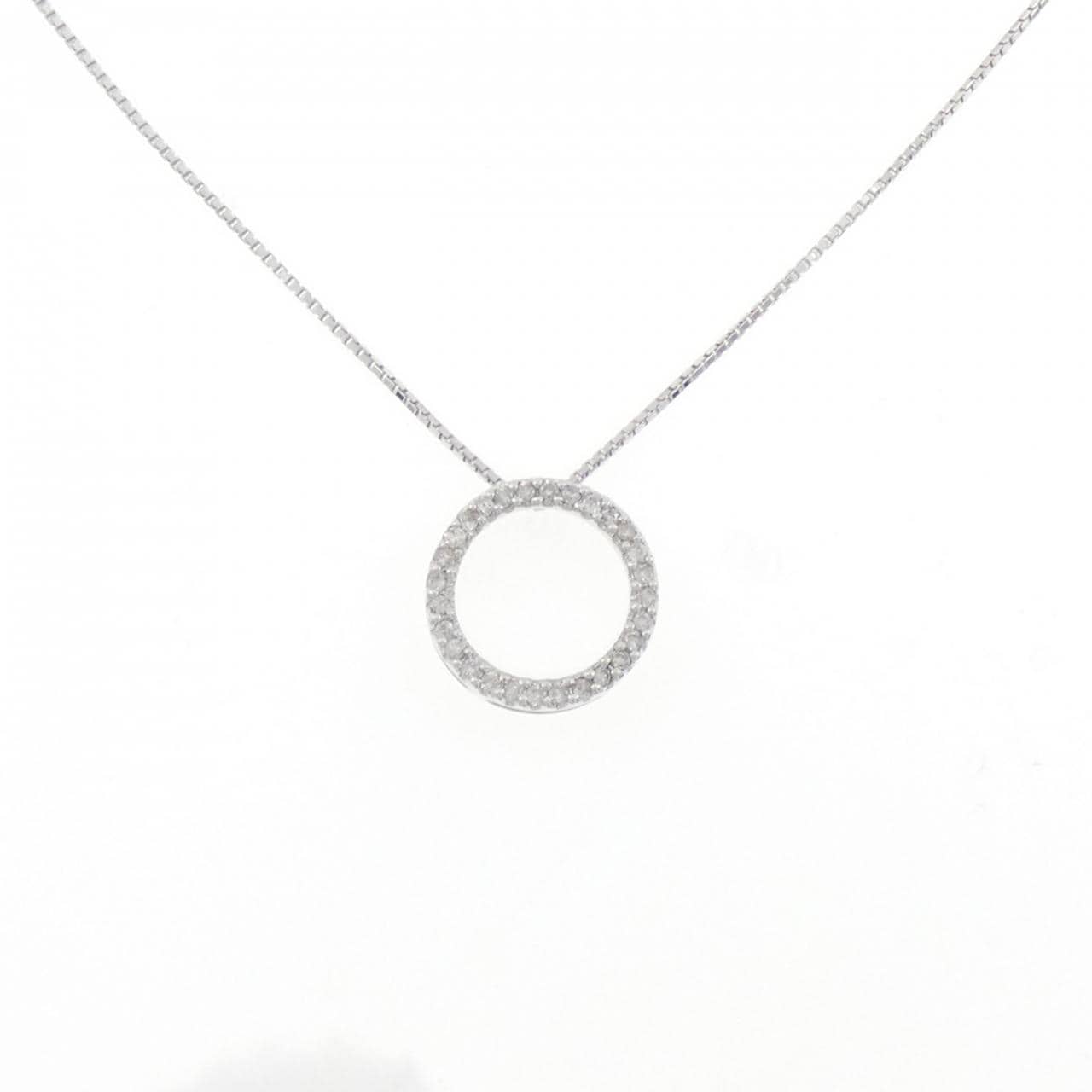 K14WG ダイヤモンド ネックレス 0.18CT