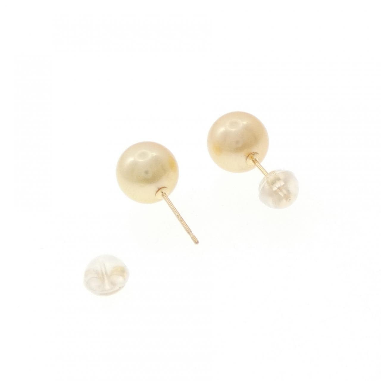 K18YG 白蝶パール ピアス 8.3mm