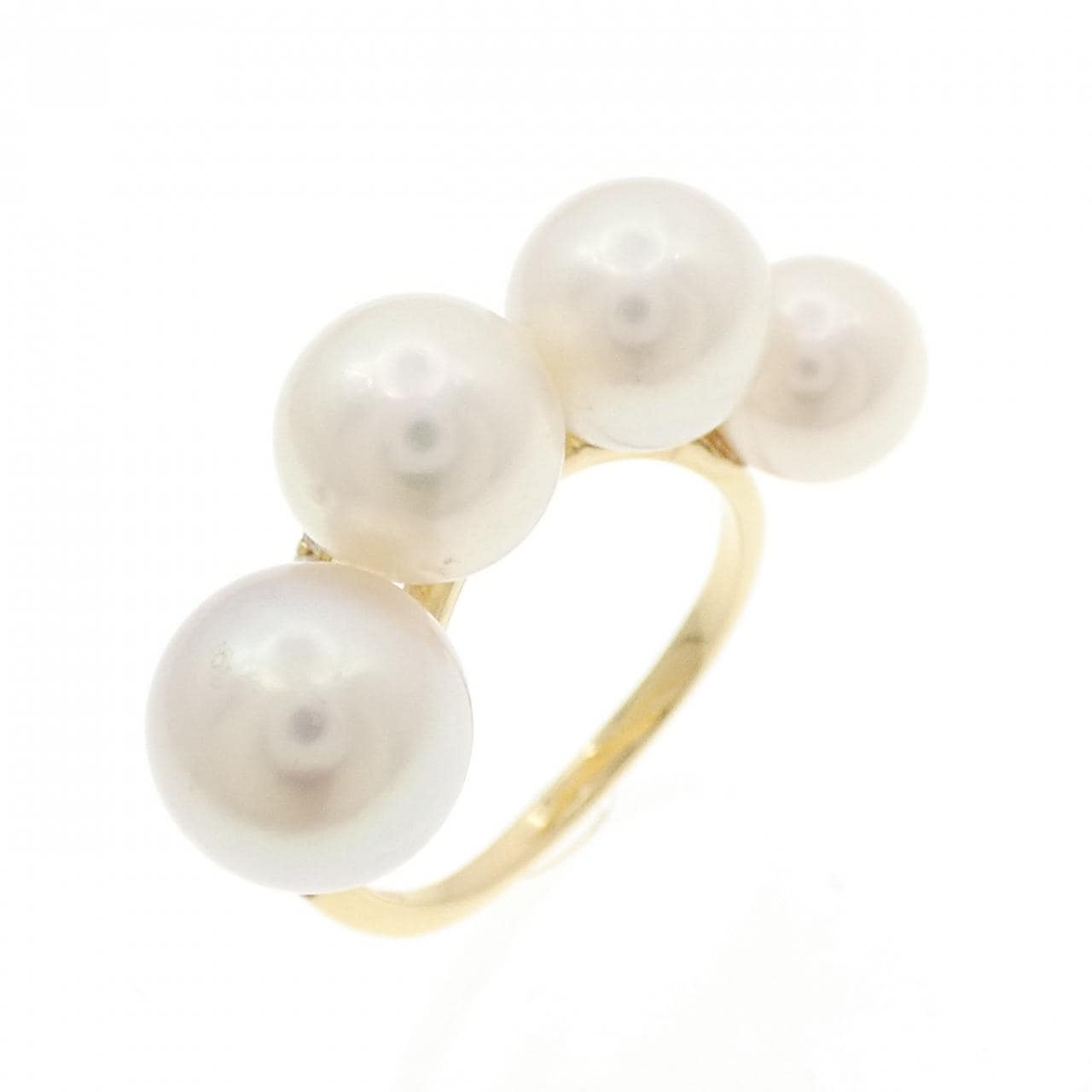 K18YG Akoya pearl ring