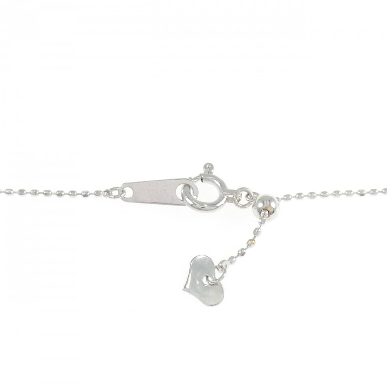 K18WG クロス ブルートパーズ ネックレス