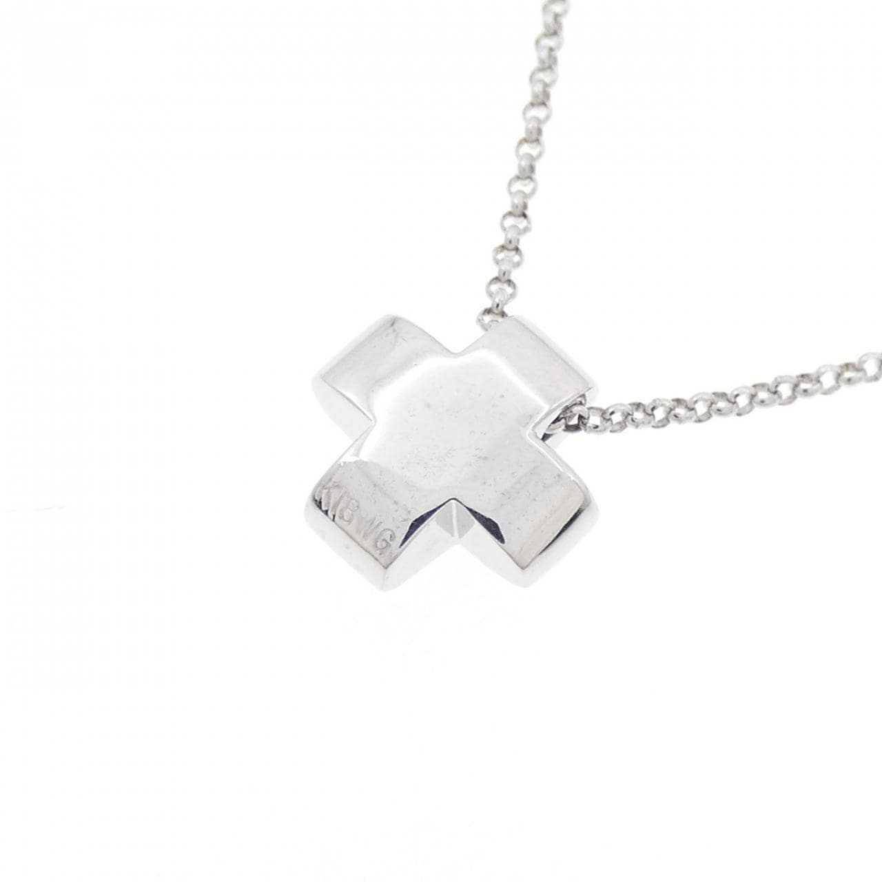 K18WG ダイヤモンド ネックレス 0.16CT