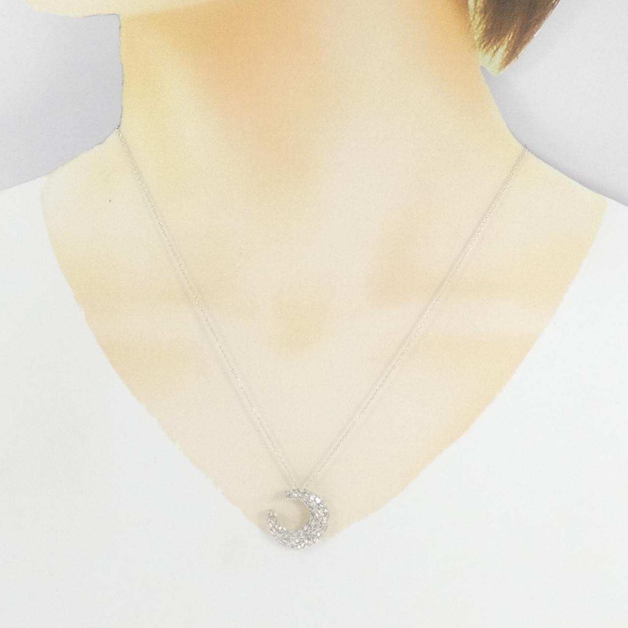 K18WG ダイヤモンド ネックレス 0.50CT