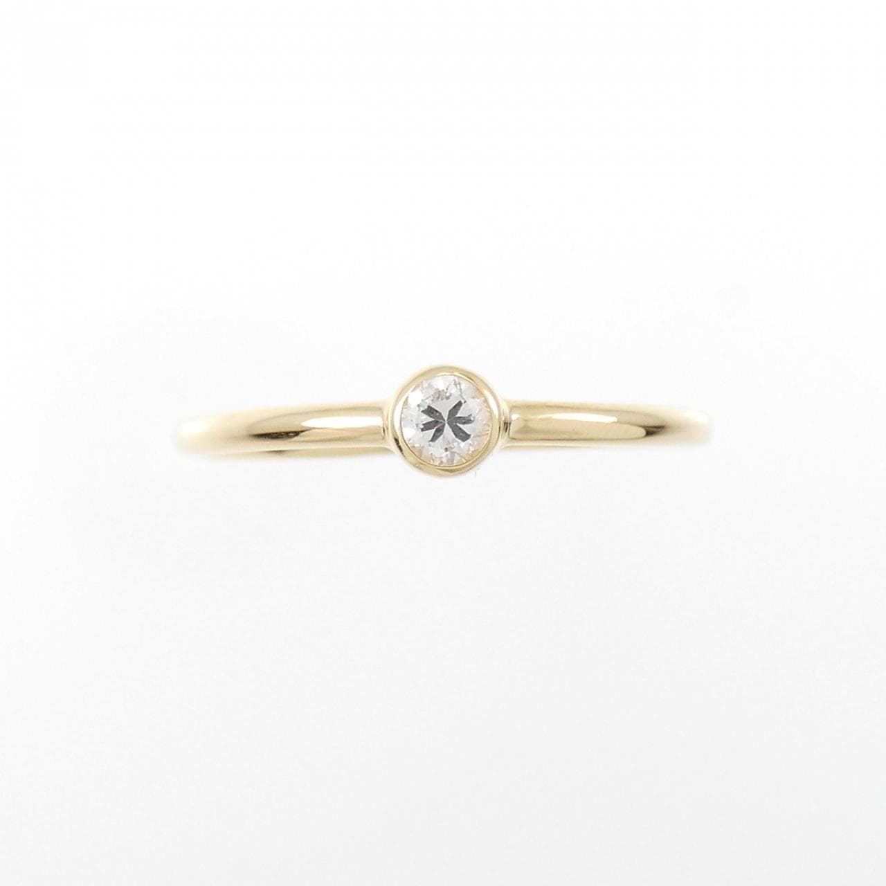 [Remake] K18YG solitaire Diamond ring 0.10CT