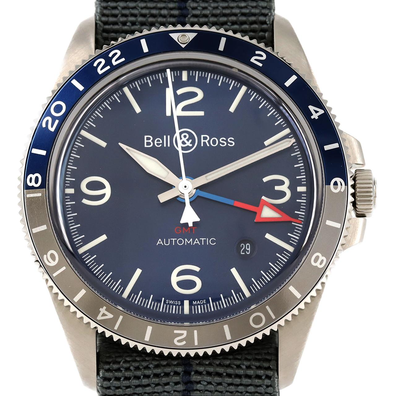【新品】ベル&ロス BR V2-93 GMT BLUE BRV293-BLU-ST/SF SS 自動巻