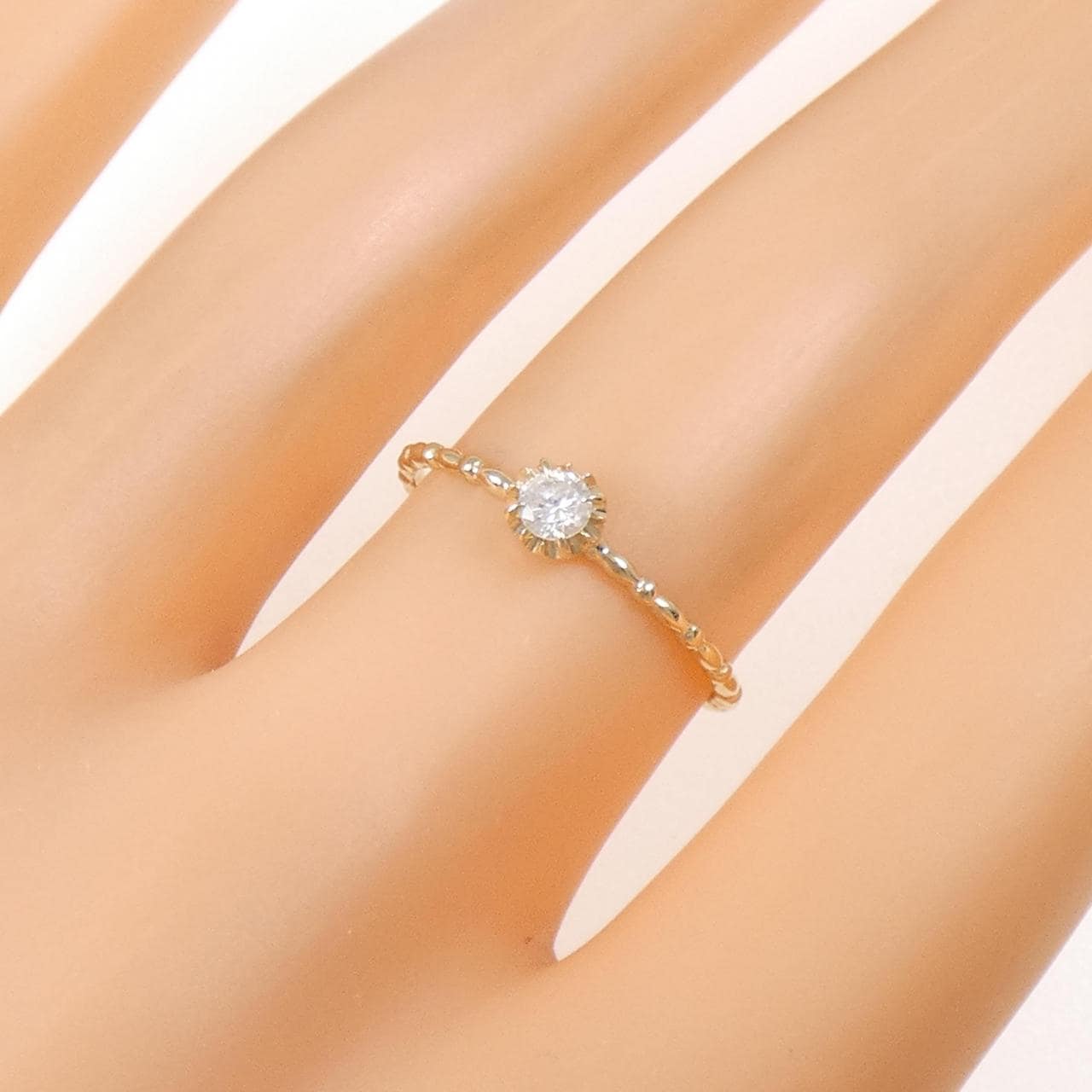 K10YG ダイヤモンド リング 0.10CT