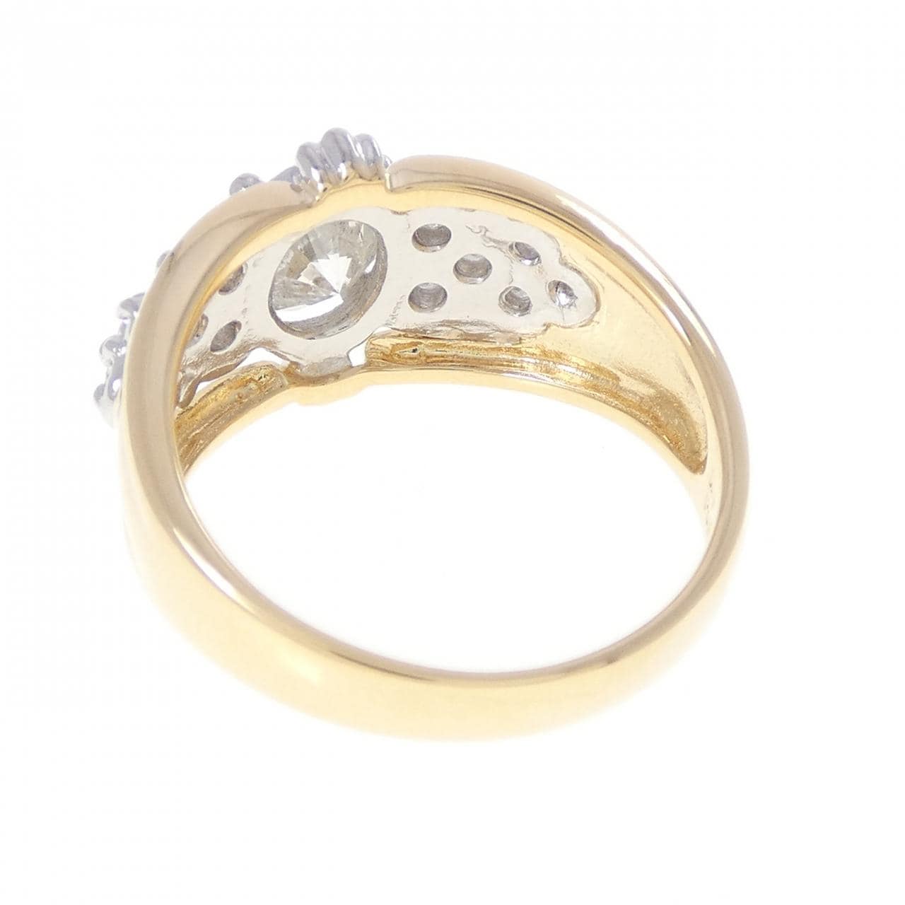 K18YG/PT900 ダイヤモンド リング 0.837CT